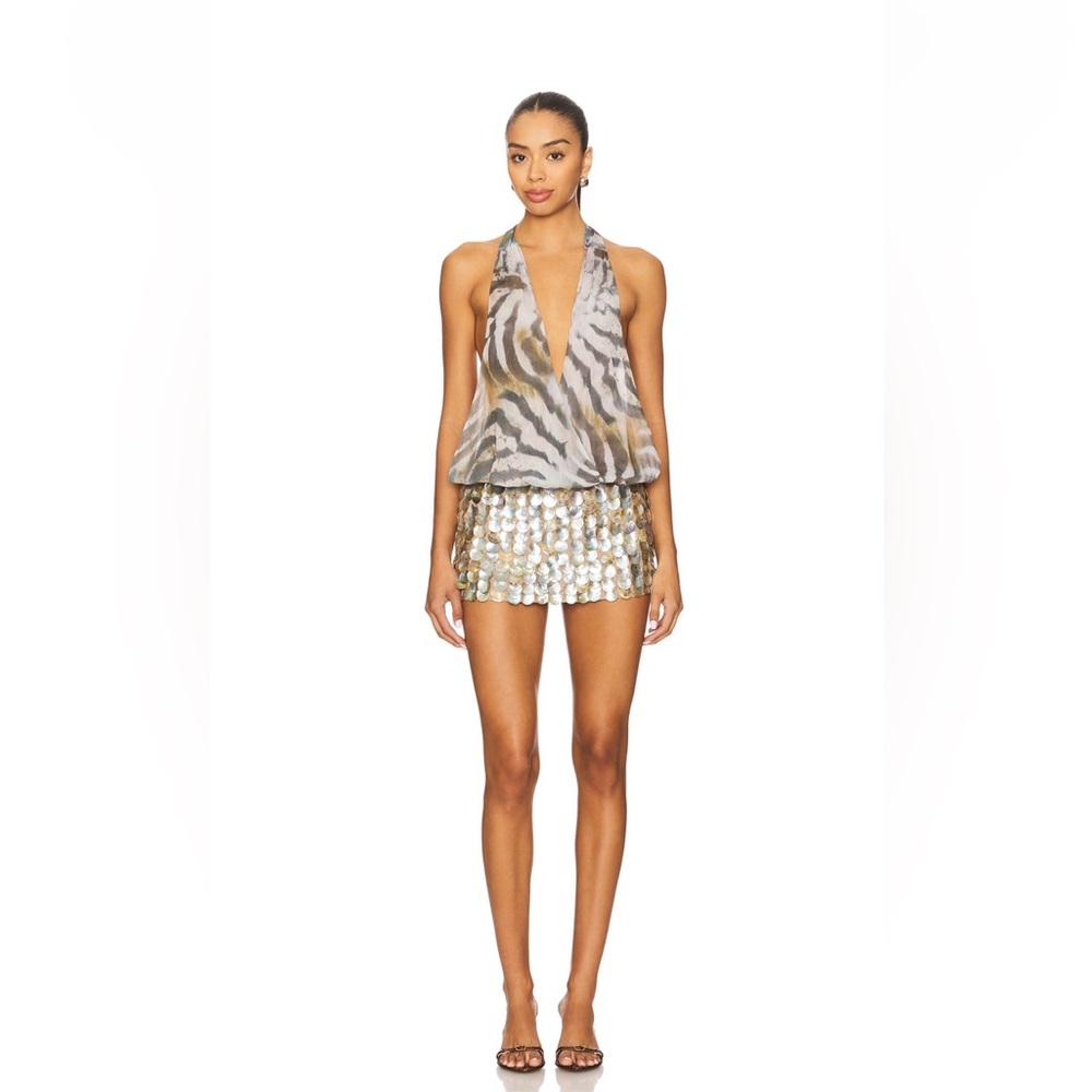 Jaded London | draped shell mini dress